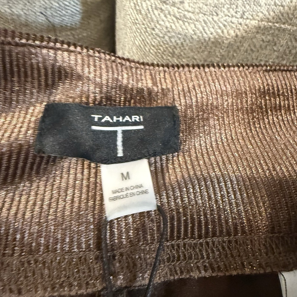 T Tahari Velour‎ Leggings Womens M Brown Pull On Stretch Lounge - Picture 6 of 12